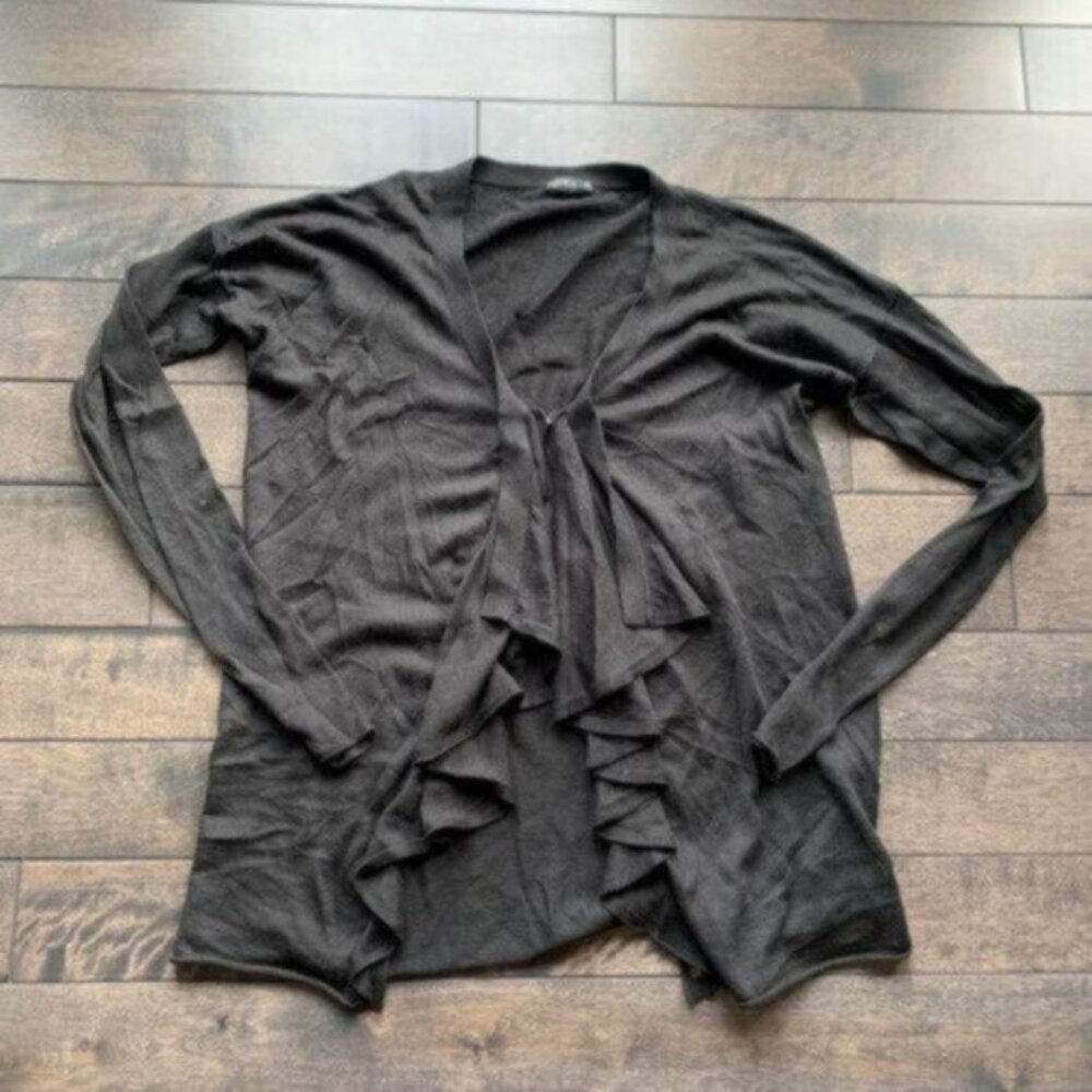 Club Monaco Ruffle Front Cardigan